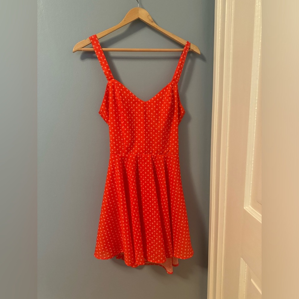Cute Red Daisy Dress
